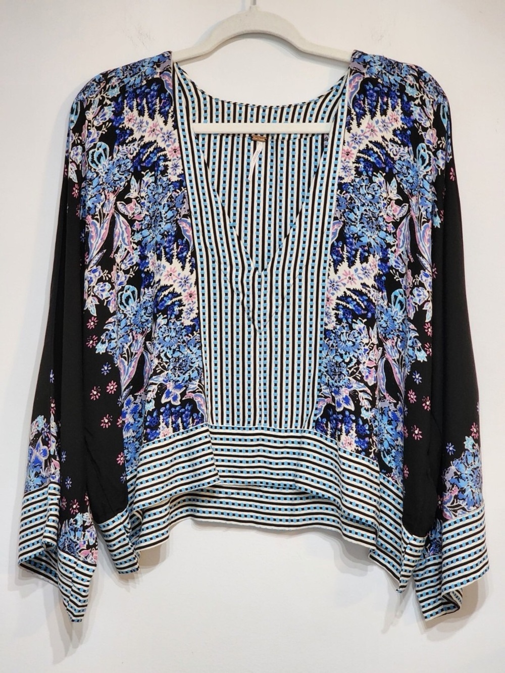 Free People Mix N Match Floral Blouse, Size Medium